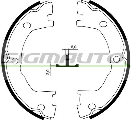 SIGMAUTO SFA183 - Bremžu loku kompl., Stāvbremze www.autospares.lv