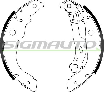 SIGMAUTO SFA389 - Brake Shoe Set www.autospares.lv