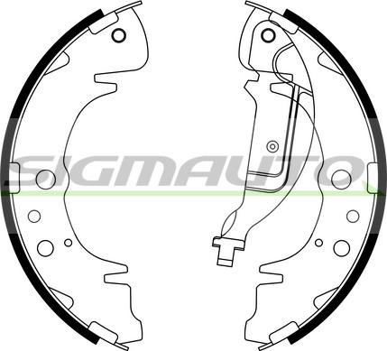 SIGMAUTO SFA738 - Bremžu loku komplekts www.autospares.lv