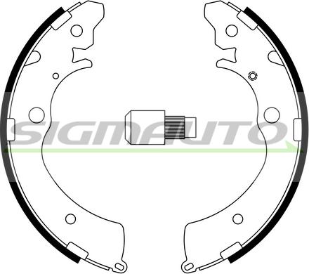 SIGMAUTO SFA706 - Bremžu loku komplekts www.autospares.lv