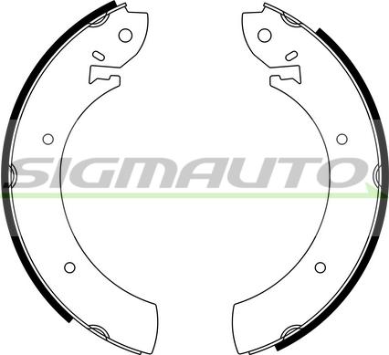 SIGMAUTO SFA207 - Bremžu loku komplekts www.autospares.lv