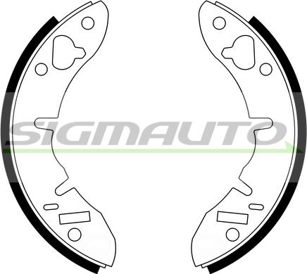 SIGMAUTO SFA262 - Brake Shoe Set www.autospares.lv