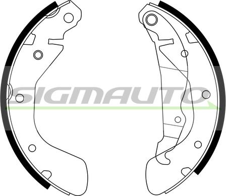 SIGMAUTO SFA354 - Bremžu loku komplekts autospares.lv