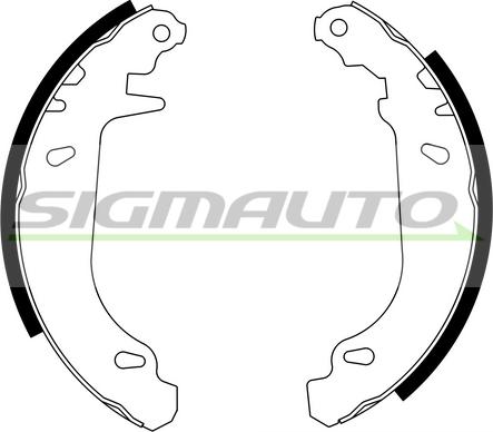 SIGMAUTO SFA105 - Bremžu loku komplekts www.autospares.lv