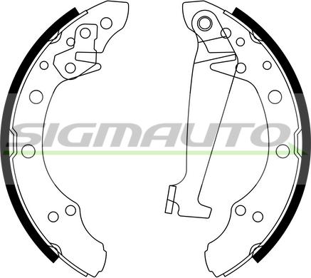 SIGMAUTO SFA556 - Brake Shoe Set www.autospares.lv