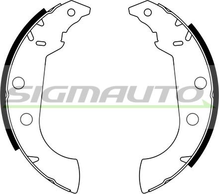 SIGMAUTO SFA383 - Bremžu loku komplekts www.autospares.lv