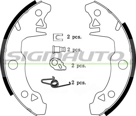 SIGMAUTO SFA097 - Bremžu loku komplekts www.autospares.lv