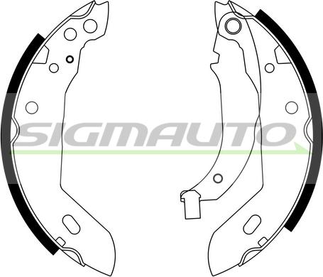 SIGMAUTO SFA411 - Bremžu loku komplekts autospares.lv