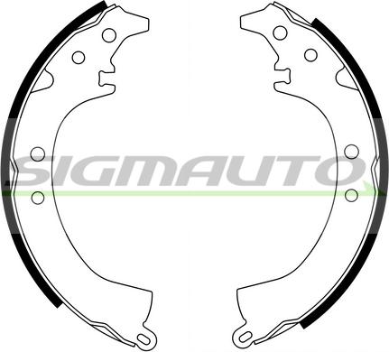 SIGMAUTO SFA667 - Brake Shoe Set www.autospares.lv