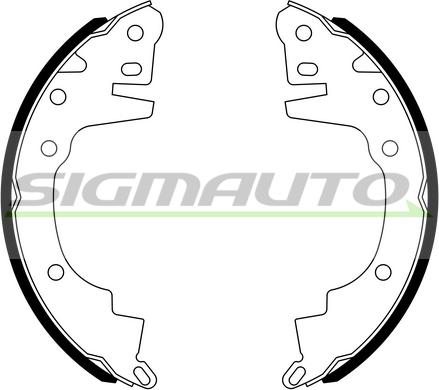 SIGMAUTO SFA814 - Bremžu loku komplekts www.autospares.lv