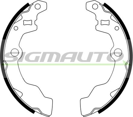 SIGMAUTO SFA882 - Комплект тормозных колодок, барабанные www.autospares.lv