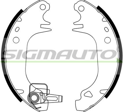 SIGMAUTO SFA416 - Brake Shoe Set www.autospares.lv