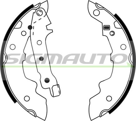 SIGMAUTO SFA101 - Bremžu loku komplekts www.autospares.lv