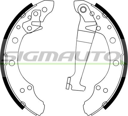 SIGMAUTO SFA543 - Bremžu loku komplekts autospares.lv