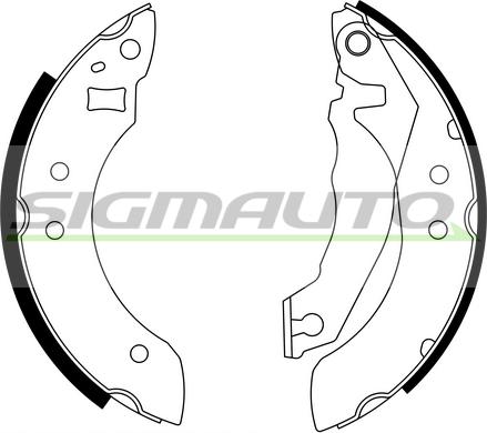 SIGMAUTO SFA200 - Bremžu loku komplekts autospares.lv