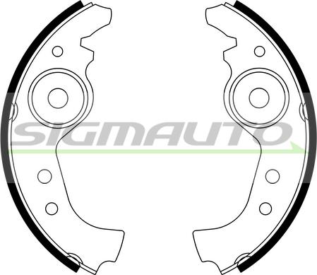 SIGMAUTO SFA290 10/10 - Bremžu loku komplekts autospares.lv