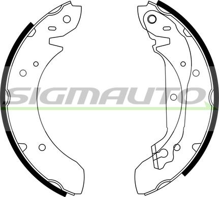 SIGMAUTO SFA195 - Bremžu loku komplekts www.autospares.lv