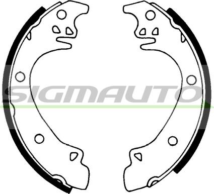 SIGMAUTO SFA444 - Brake Shoe Set www.autospares.lv