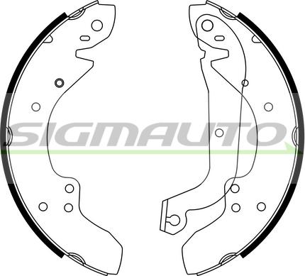 SIGMAUTO SFA210 - Bremžu loku komplekts www.autospares.lv