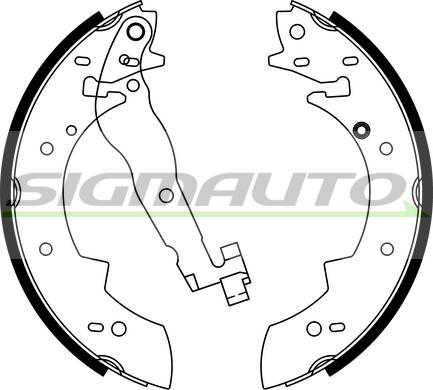 SIGMAUTO SFA419 - Brake Shoe Set www.autospares.lv