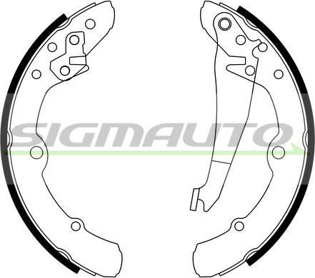 SIGMAUTO SFA019 - Brake Shoe Set www.autospares.lv