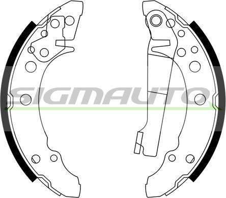 SIGMAUTO SFA016 - Brake Shoe Set www.autospares.lv