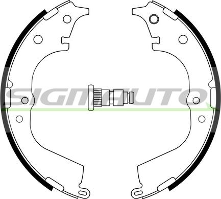 SIGMAUTO SFA941 - Brake Shoe Set www.autospares.lv