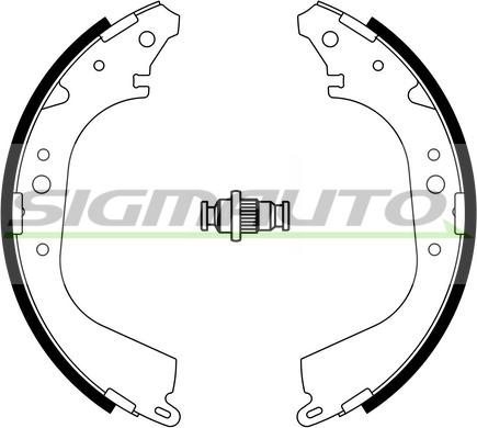 SIGMAUTO SFA937A - Brake Shoe Set www.autospares.lv