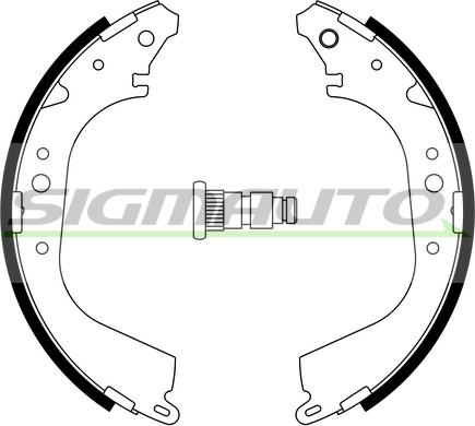 SIGMAUTO SFA555A - Bremžu loku komplekts www.autospares.lv