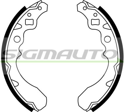 SIGMAUTO SFA670 - Bremžu loku komplekts www.autospares.lv