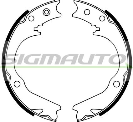 SIGMAUTO 2892 - Brake Shoe Set, parking brake www.autospares.lv