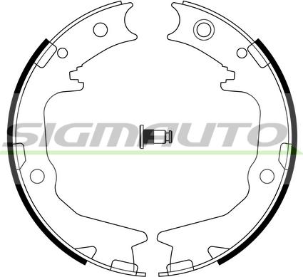 SIGMAUTO SFA826 - Brake Shoe Set, parking brake www.autospares.lv