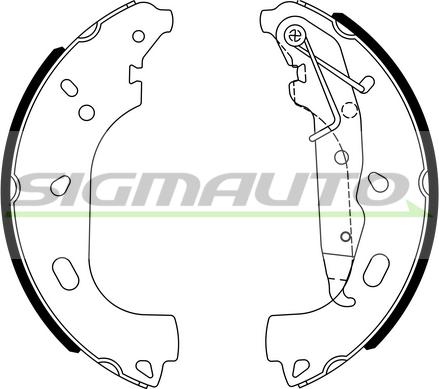 SIGMAUTO SFA361 - Bremžu loku komplekts autospares.lv