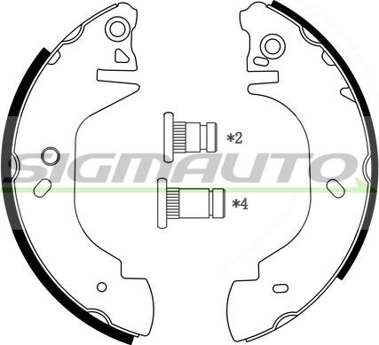 SIGMAUTO SFA230 - Bremžu loku komplekts autospares.lv