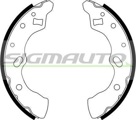 SIGMAUTO SFA790 - Bremžu loku komplekts www.autospares.lv