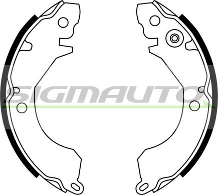 SIGMAUTO SFA730 - Bremžu loku komplekts autospares.lv