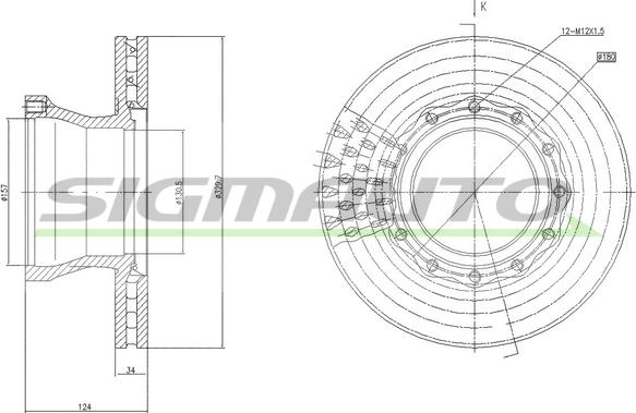 SIGMAUTO DB0148V - Bremžu diski autospares.lv