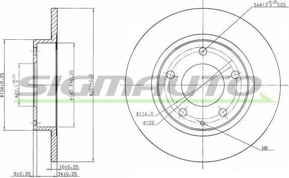 SIGMAUTO DBA524S - Bremžu diski www.autospares.lv