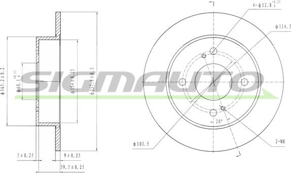 SIGMAUTO DBA674S - Bremžu diski www.autospares.lv