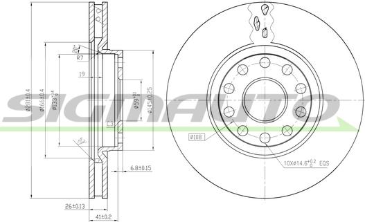 SIGMAUTO DBA802V - Bremžu diski autospares.lv