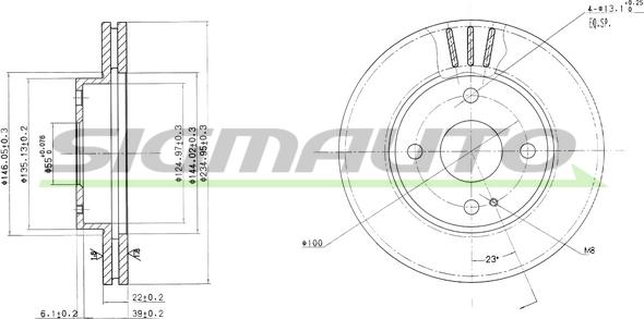 SIGMAUTO DBA393V - Bremžu diski www.autospares.lv