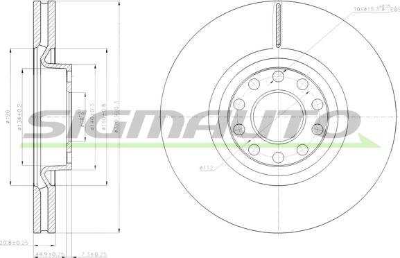 SIGMAUTO DBB983V - Bremžu diski autospares.lv