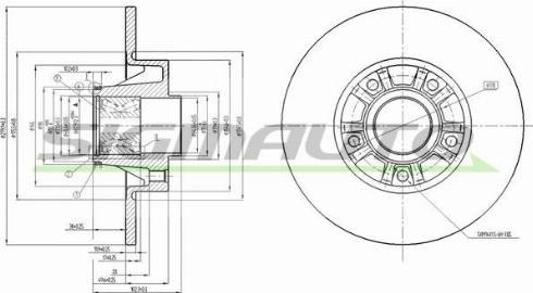 SIGMAUTO DBB498S - Bremžu diski autospares.lv