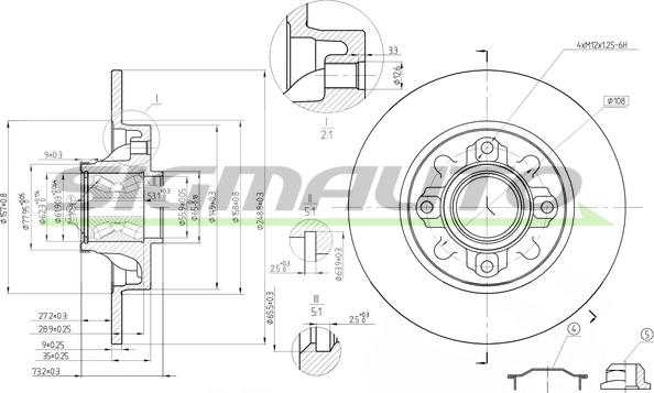 SIGMAUTO DBB695S - Brake Disc www.autospares.lv