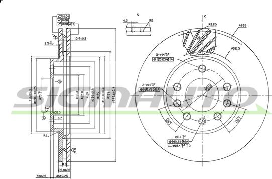 SIGMAUTO DBB042V - Bremžu diski autospares.lv