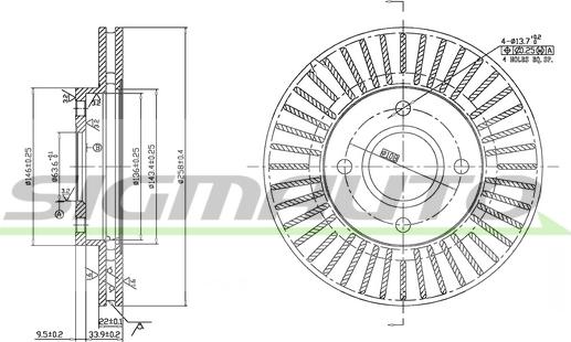 SIGMAUTO DBB072V - Bremžu diski www.autospares.lv