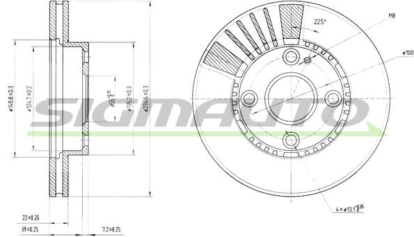 SIGMAUTO DBB104V - Bremžu diski www.autospares.lv