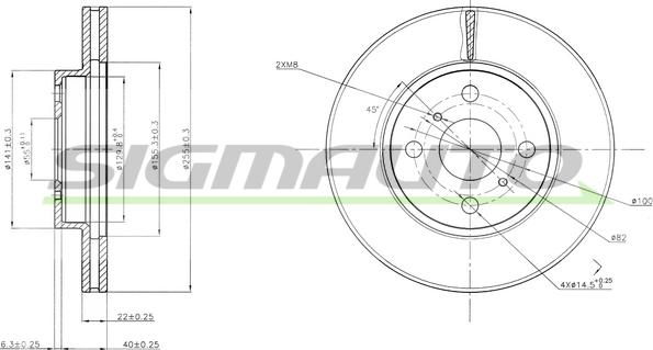 SIGMAUTO DBB779V - Bremžu diski www.autospares.lv