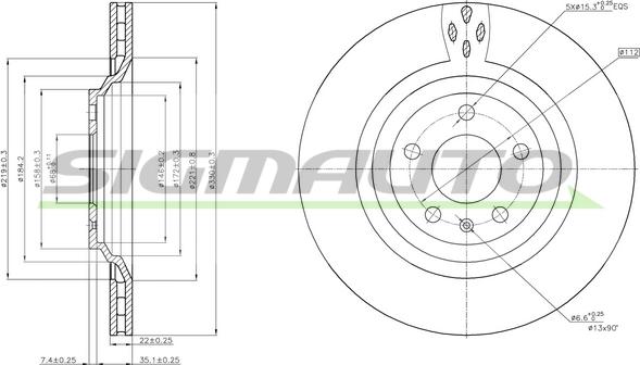 SIGMAUTO DBC546V - Bremžu diski www.autospares.lv