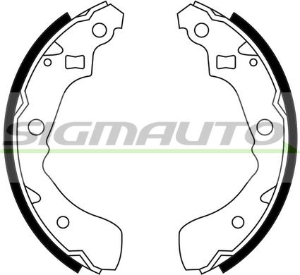 SIGMAUTO SFA665 - Bremžu loku komplekts www.autospares.lv